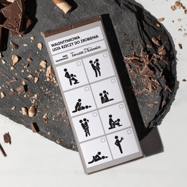 Czekolada na Walentynki personalizowana WALENTYNKI